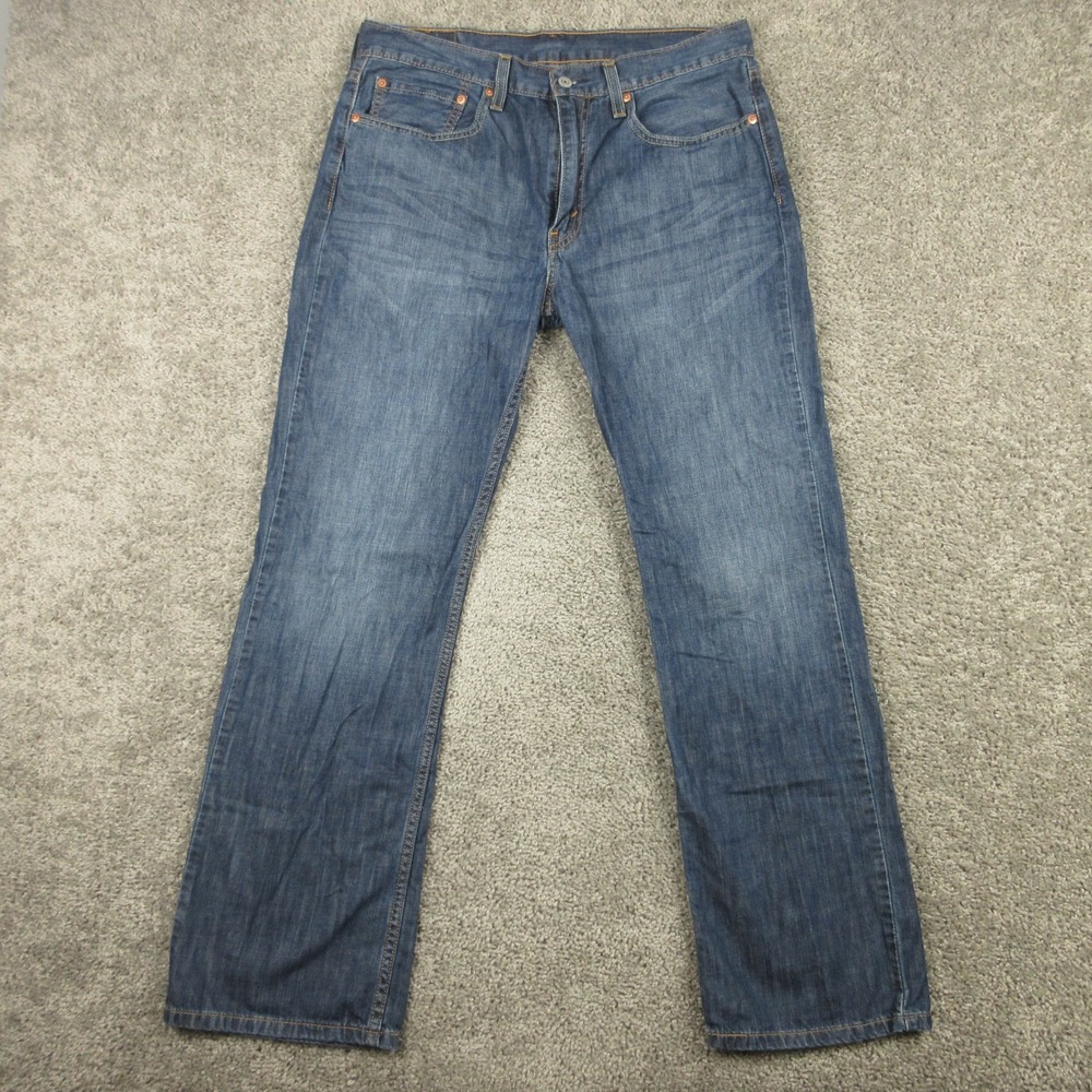 Levis Jeans Mens 34x32 Blue 527 Slim Bootcut Western Cowboy Rodeo Denim Pants